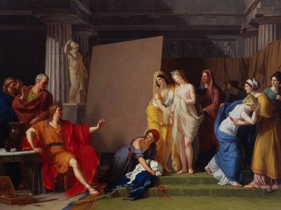 Zeuxis wählt seine Modelle für das Bild der Helena von François André Vincent